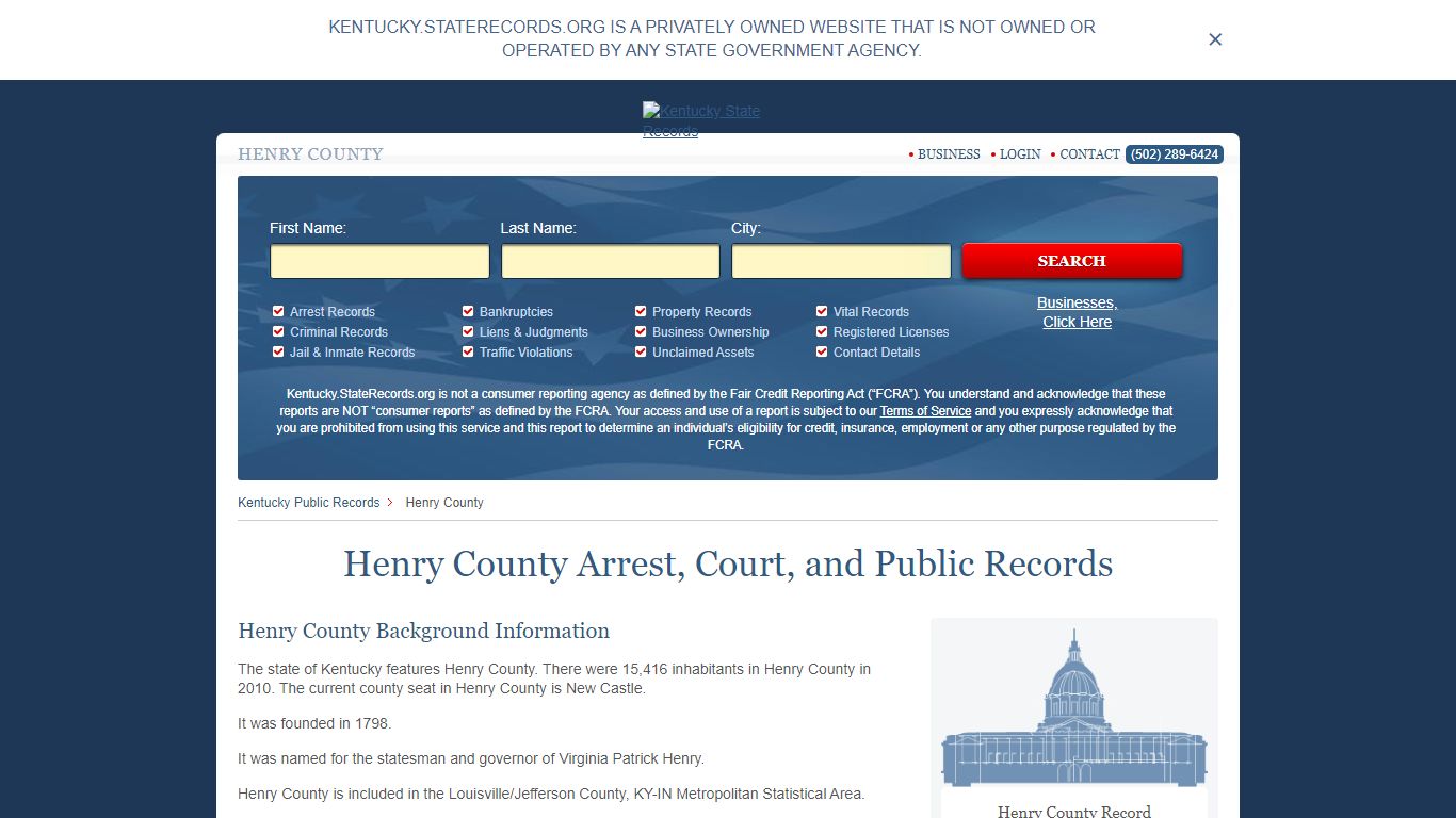 Henry County Arrest, Court, and Public Records